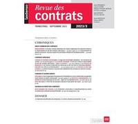 Revue des contrats 3-2023 Collectif (Auteur)