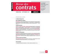 Revue des contrats 3-2023 - Collectif - Lgdj - broché - Revue