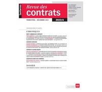 Revue des contrats 4-2023 - Collectif - Lgdj - broché - Revue