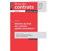 Revue des contrats hors serie 2016 Reforme du droit des contrats : quelles innovations ? - Collectif - Lgdj - broché - Revue