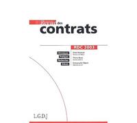 Revue des contrats n 1 - 2003 Tome 1 Edition 2003 - Collectif - Lgdj - broché - Etude