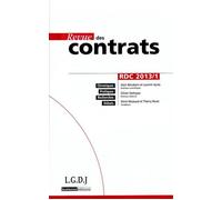 Revue des contrats n 1 - 2013 T1-2013 - Collectif - Lgdj - broché - Revue