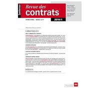 REVUE DES CONTRATS N 1-2019