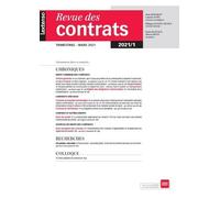 Revue des contrats N°1-2021 - Collectif - Lgdj - broché - Revue