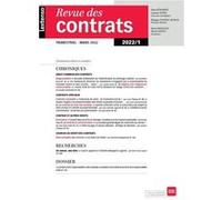 Revue des Contrats N°1-2022 Collectif (Auteur)