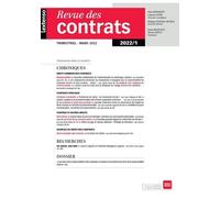 Revue des Contrats N°1-2022 - Collectif - Lgdj - broché - Revue