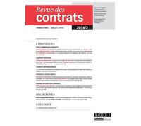 Revue des contrats n 2 - 2014 Tome 2-2014 - Collectif - Lgdj - broché - Revue