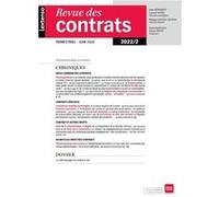 Revue des Contrats N°2-2022 Collectif (Auteur)