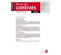 Revue des contrats N°2-2024 - Collectif - Lgdj - broché - Revue