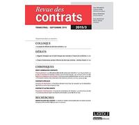 Revue des contrats n 3 - 2015