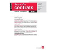 Revue des contrats N°3-2021 Septembre 2021 - Collectif - Lgdj - broché - Revue