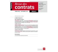 Revue des contrats N°3-2024 - Collectif - Lgdj - broché - Revue