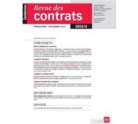 Revue des contrats N°4-2022 Collectif (Auteur)