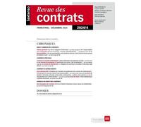 Revue des contrats N°4-2024 - Collectif - Lgdj - broché - Revue