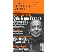 Revue des Deux Mondes Avril 2023 - Le travail : servitude ou épanouissement ? - Collectif - Revue Des Deux Mondes - broché - Revue