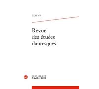 Revue des études dantesques 2020 - Bruno Pinchard - Classiques Garnier - broché - Revue