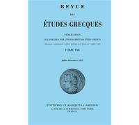 Revue des études grecques - Collectif - Classiques Garnier - broché - Revue