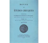 Revue des études grecques Janvier-Juin 2002, 115-1 - Collectif - Classiques Garnier - broché - Revue