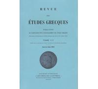 Revue des études grecques (Janvier-Juin 2004, 117-1)