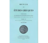 Revue des études grecques (Janvier-Juin 2008, 121-1)