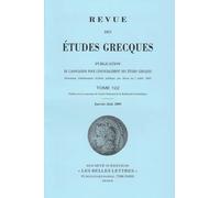 Revue des études grecques (Janvier-Juin 2009, 122-1)