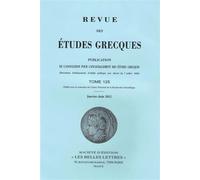 Revue des études grecques Janvier-Juin 2012, 125-1 - Collectif - Classiques Garnier - broché - Revue