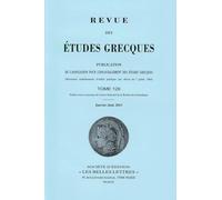 Revue des études grecques (Janvier-Juin 2013, 126-1)