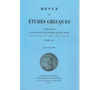 Revue des études grecques (Janvier-Juin 2020, 133-1)