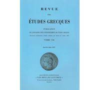 Revue des études grecques (Janvier-Juin 2021, 134-1)