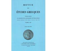 Revue des études grecques (Janvier-Juin 2023, 136-1)