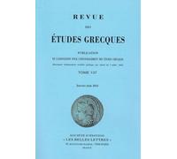 Revue des études grecques (Janvier-Juin 2024, 137-1)