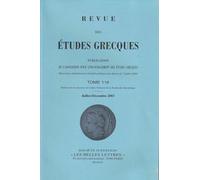 Revue des études grecques (Juillet-Décembre 2003, 116-2)