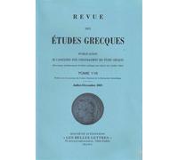 Revue des études grecques Juillet-Décembre 2003, 116-2 - Collectif - Classiques Garnier - broché - Revue