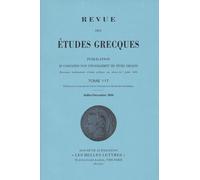 Revue des études grecques (Juillet-Décembre 2004, 117-2)