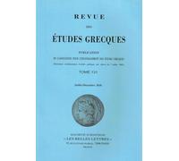Revue des études grecques (Juillet-Décembre 2018, 131-2)