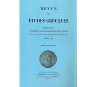 Revue des études grecques (Juillet-Décembre 2020, 133-2)