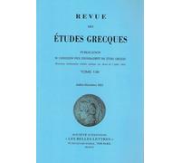 Revue des études grecques (Juillet-Décembre 2023, 136-2)