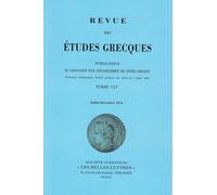 Revue des études grecques (Juillet-Décembre 2024, 137-2)