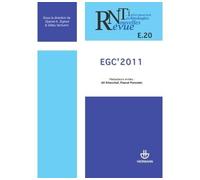 Revue des nouvelles technologies de l'information, n° E-20. EGC 2011 Extraction et gestion des connaissances - Djamel A. Zighed - Hermann - broché - Revue