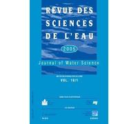Revue des sciences de l'eau vol. 18/1 2005 - Collectif - Technique Et Documentation - broché - Livre