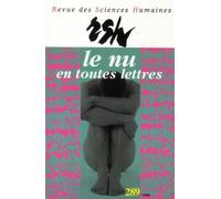 Revue des Sciences Humaines, n°289/janvier - mars 2008