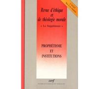 Revue d'ethique et de theologie morale numero 223prophetisme et institutions - Collectif Retm - Cerf - broché - Livre