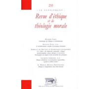 Revue d'ethique et de theologie morale supplement233 Supplément 233 - Collectif Retm - Cerf - broché - Revue