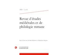 Revue d'études médiévales et de philologie romane (2026) (2026 - 2, n° 6)