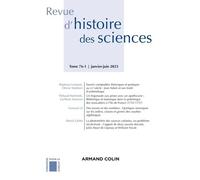 Revue D'histoire Des Sciences 1/2023