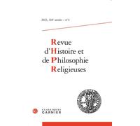 Revue d'Histoire et de Philosophie religieuses