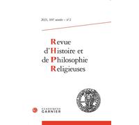 Revue d'Histoire et de Philosophie religieuses