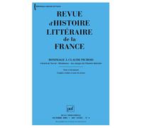 Revue d'histoire littéraire de la France 2005 - n° 4 Tome 05 -4 - Collectif - Puf - broché - Revue