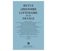 Revue d'histoire littéraire de la France - Alain Génetiot - Classiques Garnier - broché - Revue