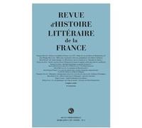Revue d'Histoire littéraire de la France Alain Genetiot (Direction), Collectif (Auteur)